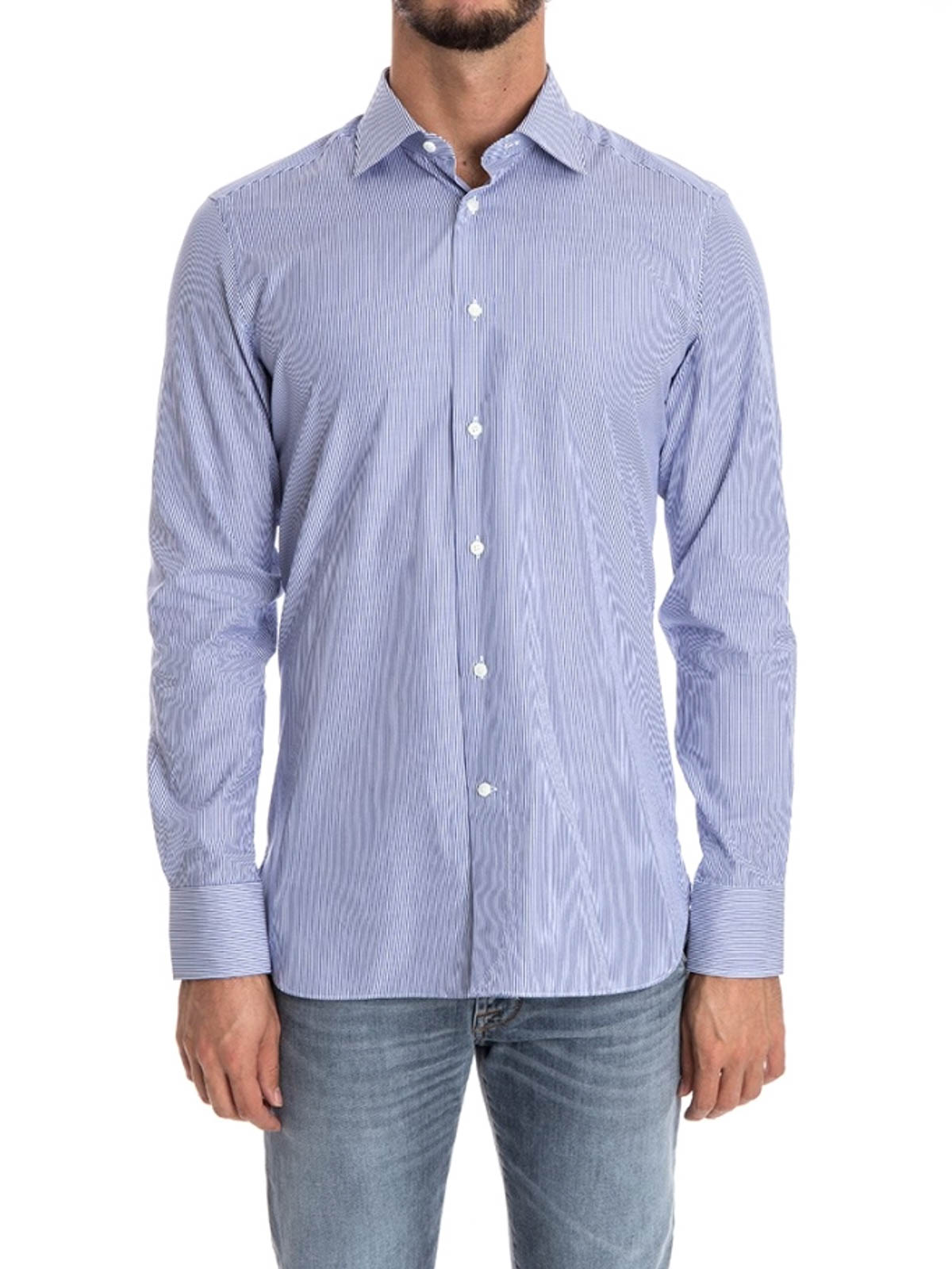 Herren Bekleidung Hemden Freizeithemden und Hemden Ermenegildo Zegna Baumwolle Hemd Aus Baumwolle in Blau für Herren 