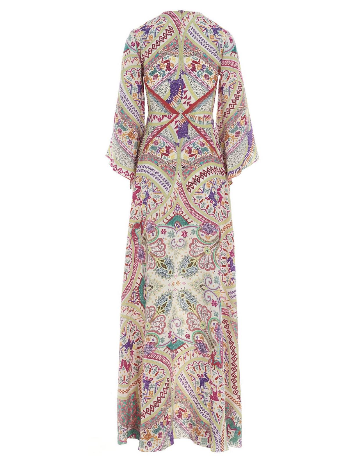Abiti lunghi Etro - Abito in seta Paisley - 1423342708000 | iKRIX.com