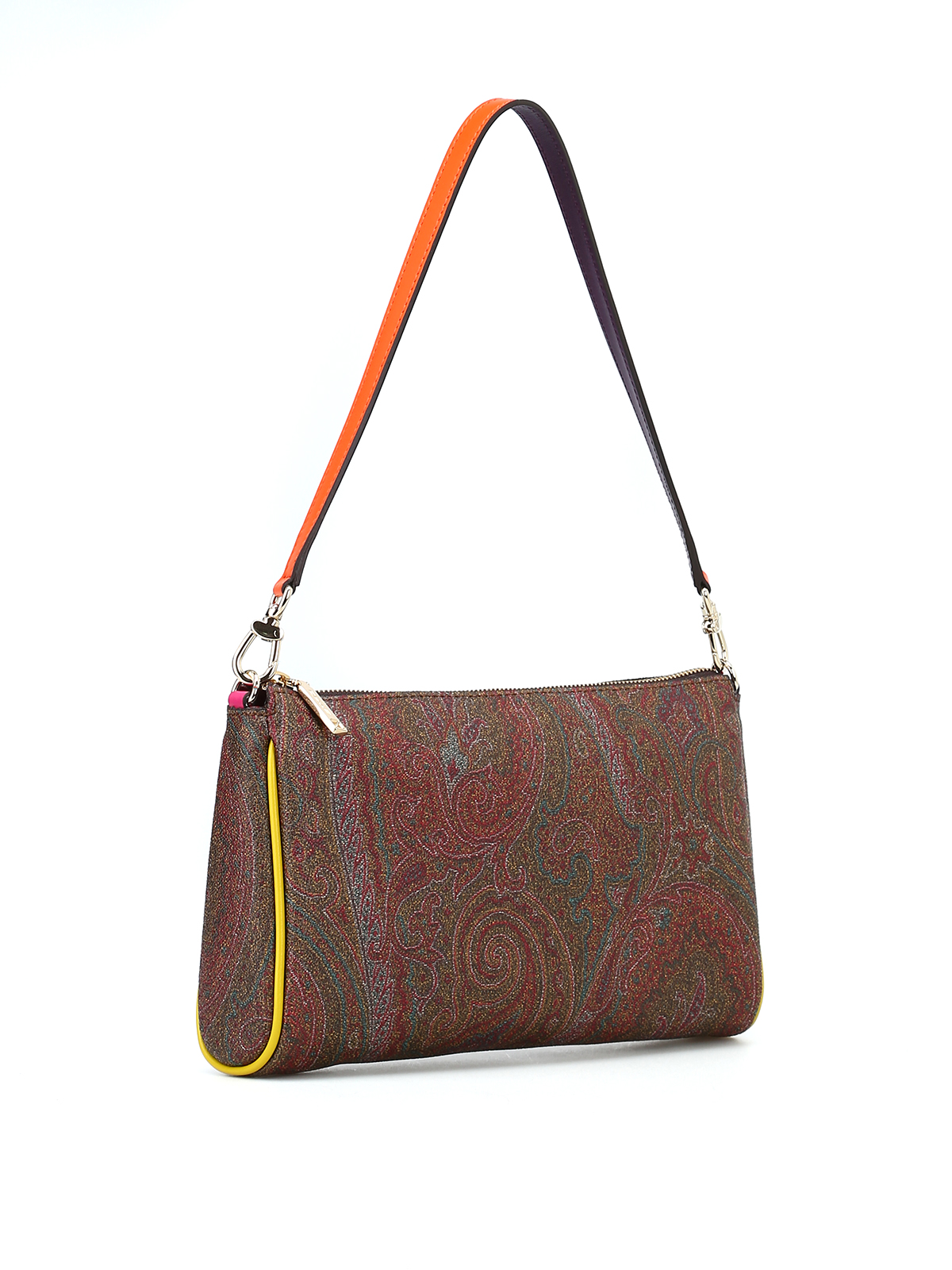 Shoulder bags Etro - Paisley shoulder bag with colourful piping ...