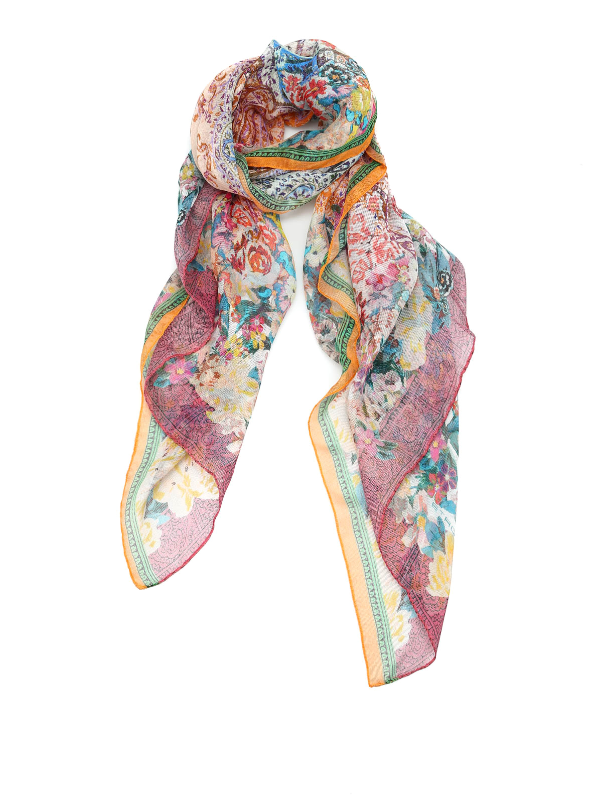 Etro - Mesh work silk scarf - scarves - 115065609 | Shop online at iKRIX