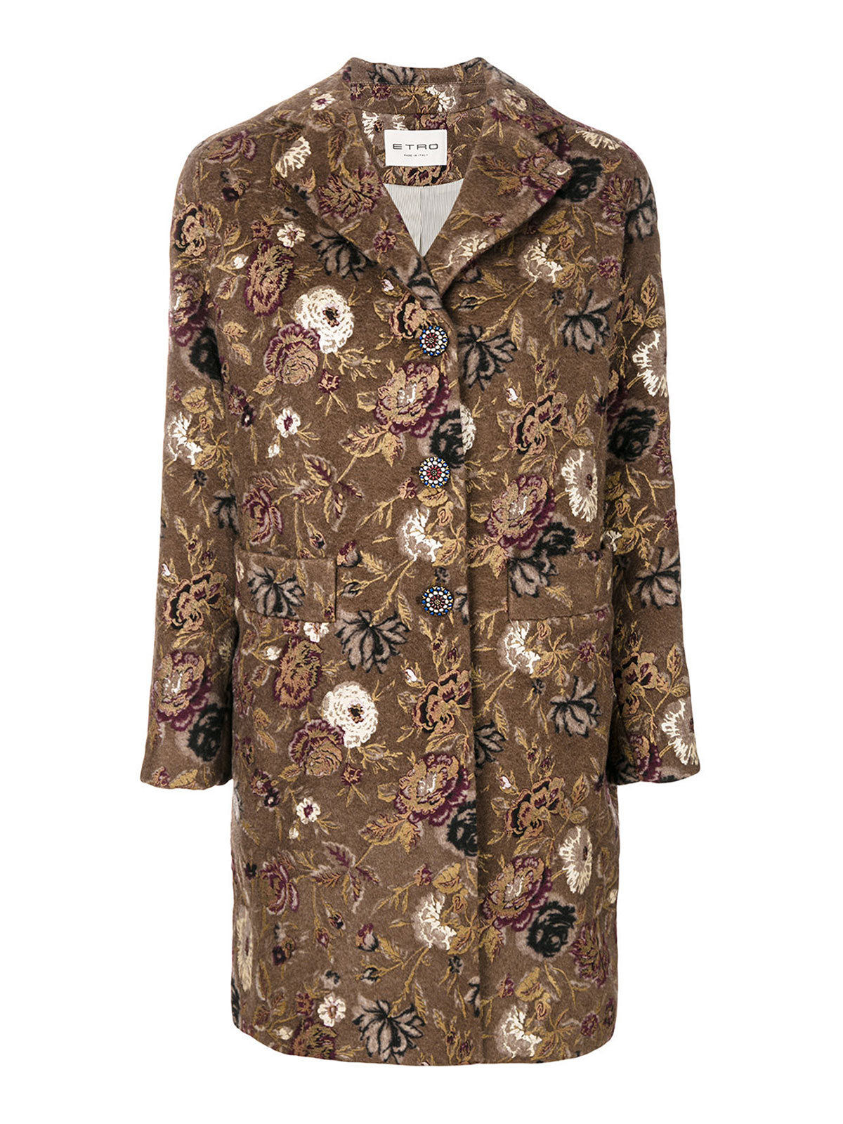 Short coats Etro - Wool and mohair floral coat - 148185206800 | iKRIX.com