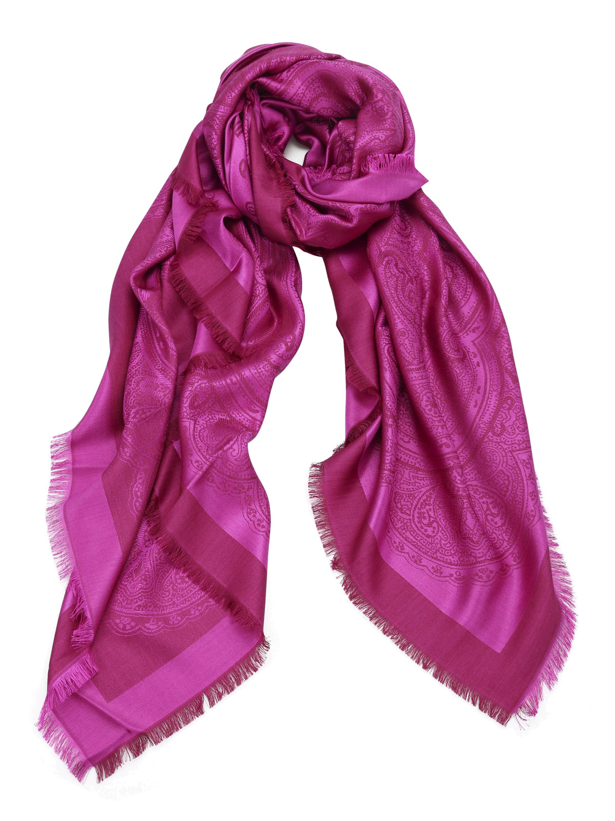 Etro - Paisley silk and wool shawl - Stoles & Shawls - 172024645400