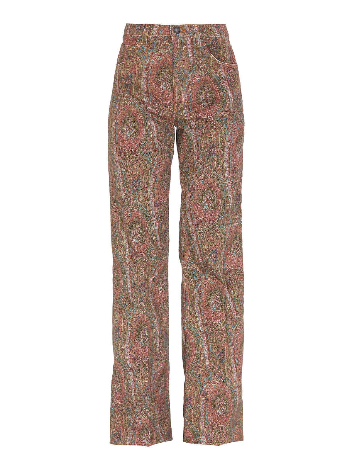 patterned jeans