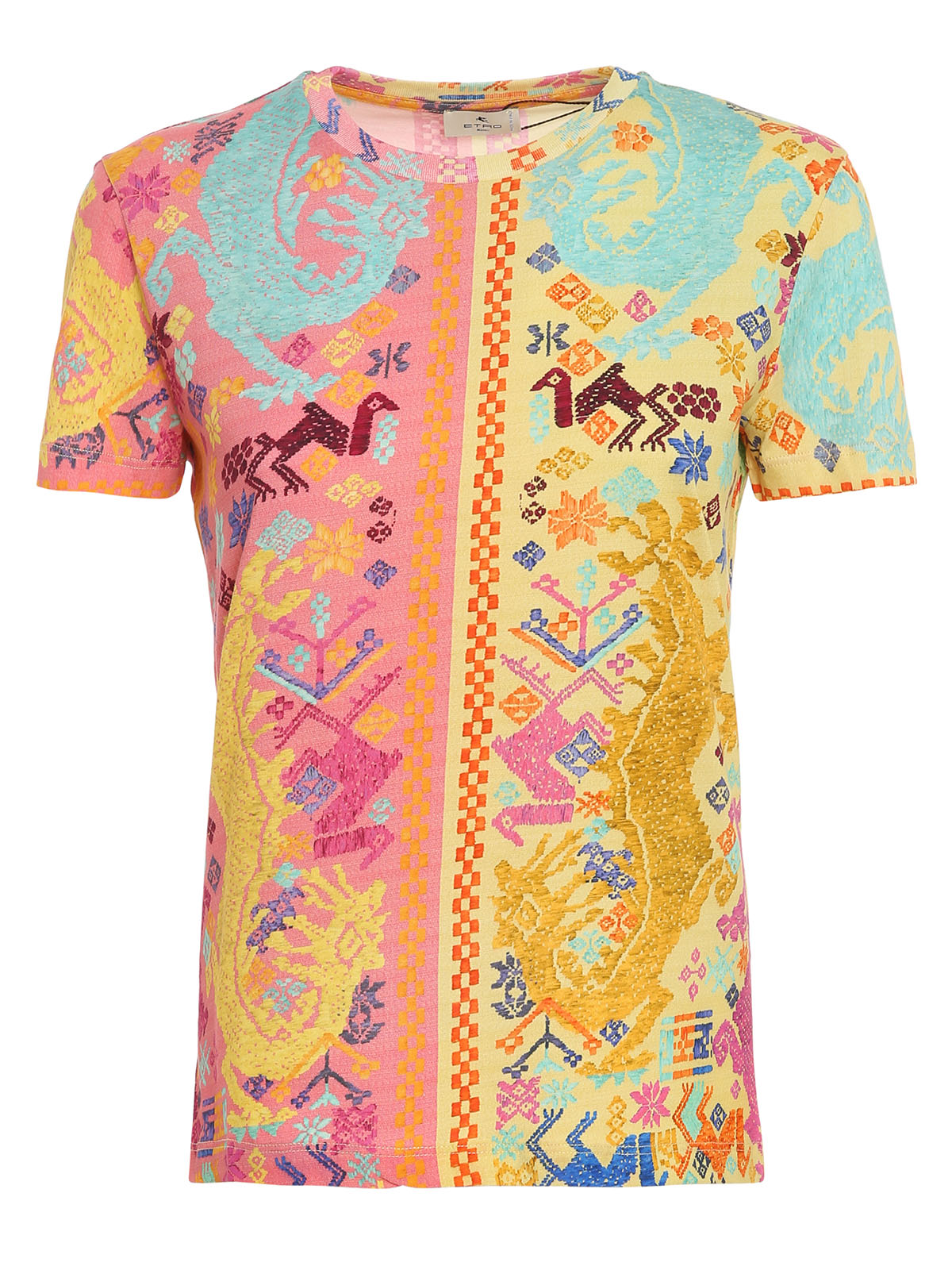 T-shirts Etro - Naïf print T-shirt - 1451494698000 | Shop online at iKRIX