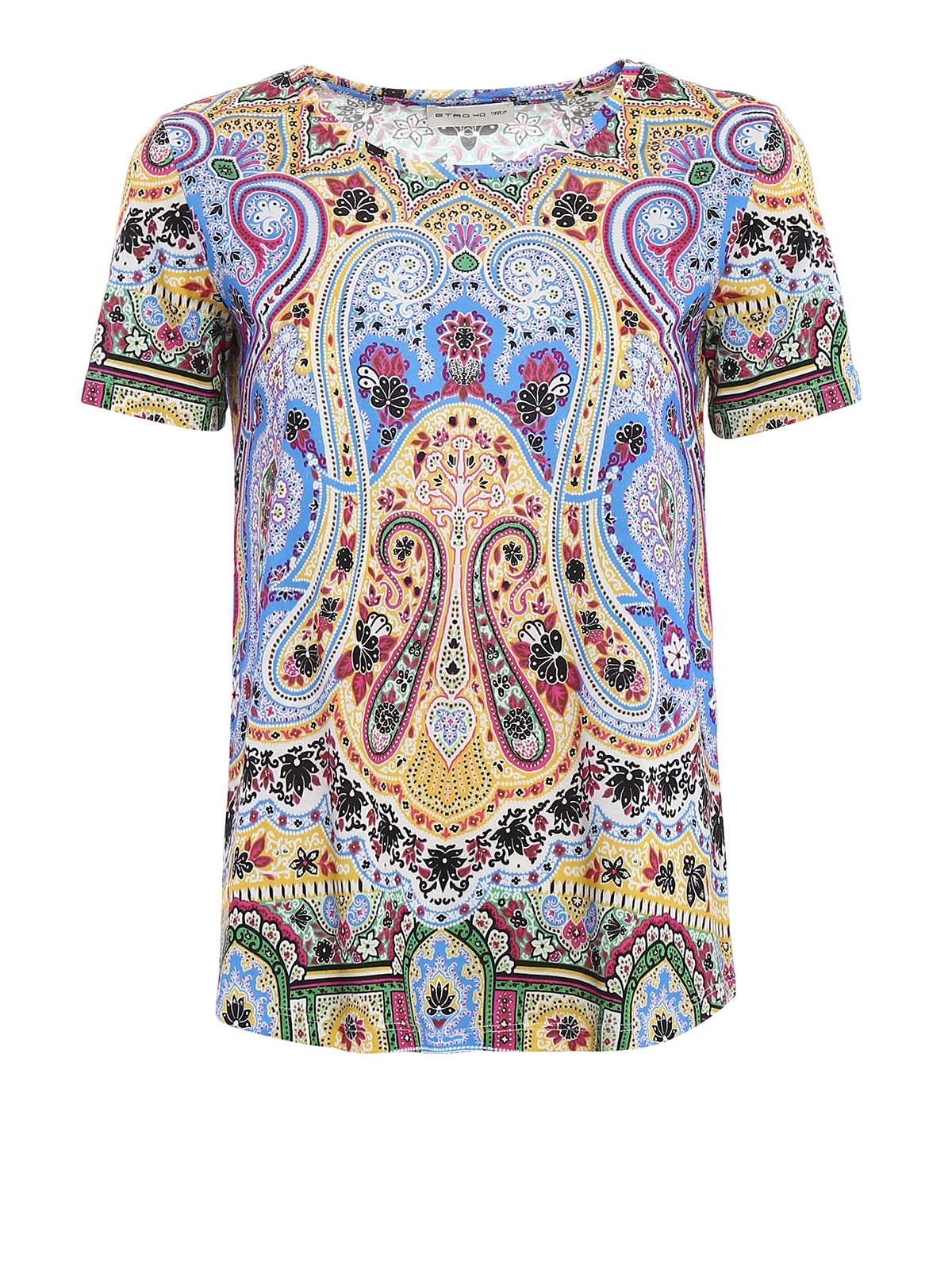 T-shirts Etro - Paisley printed cotton T-shirt - 180378654250 | iKRIX.com