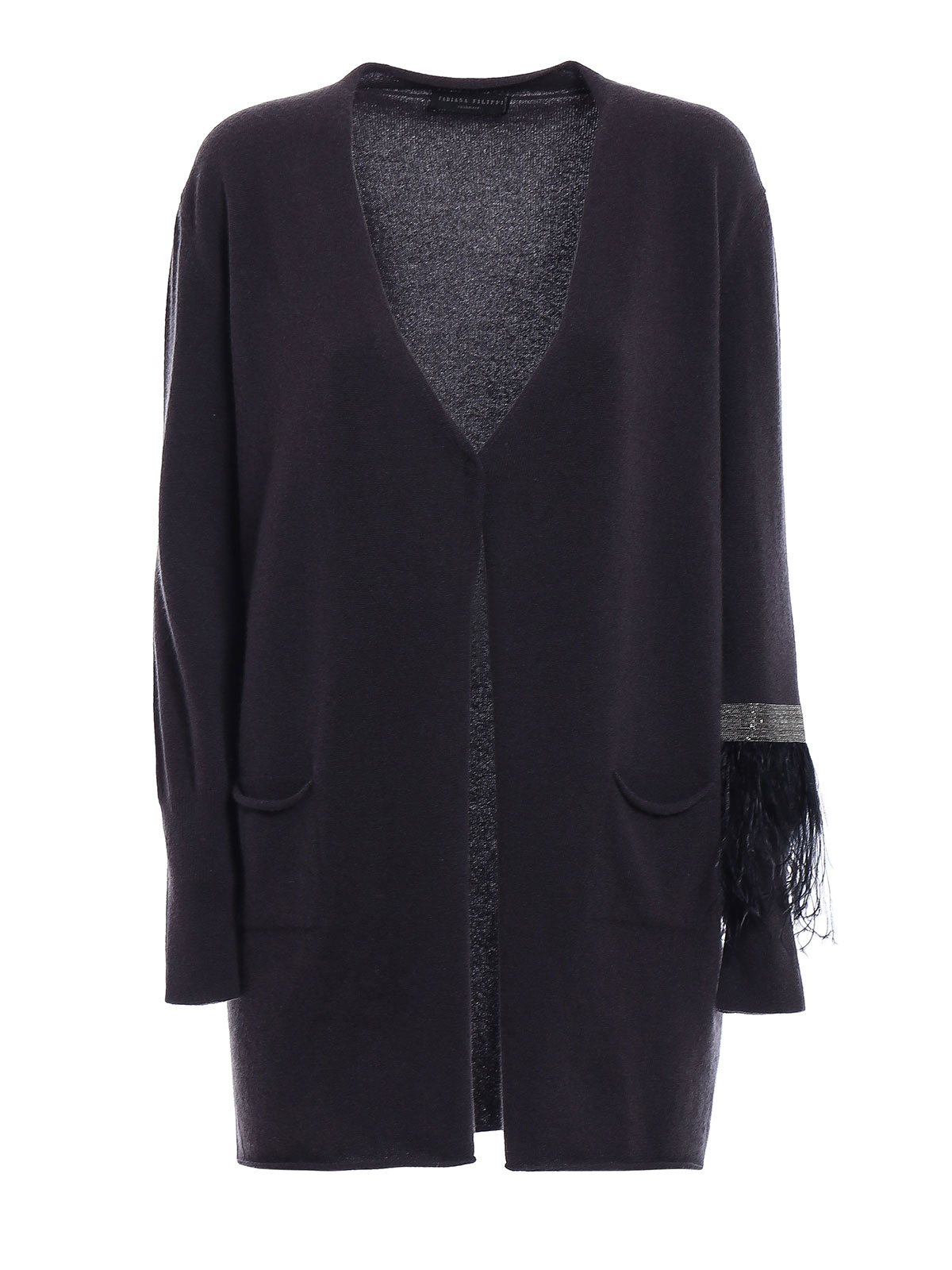 ostrich feather cardigan