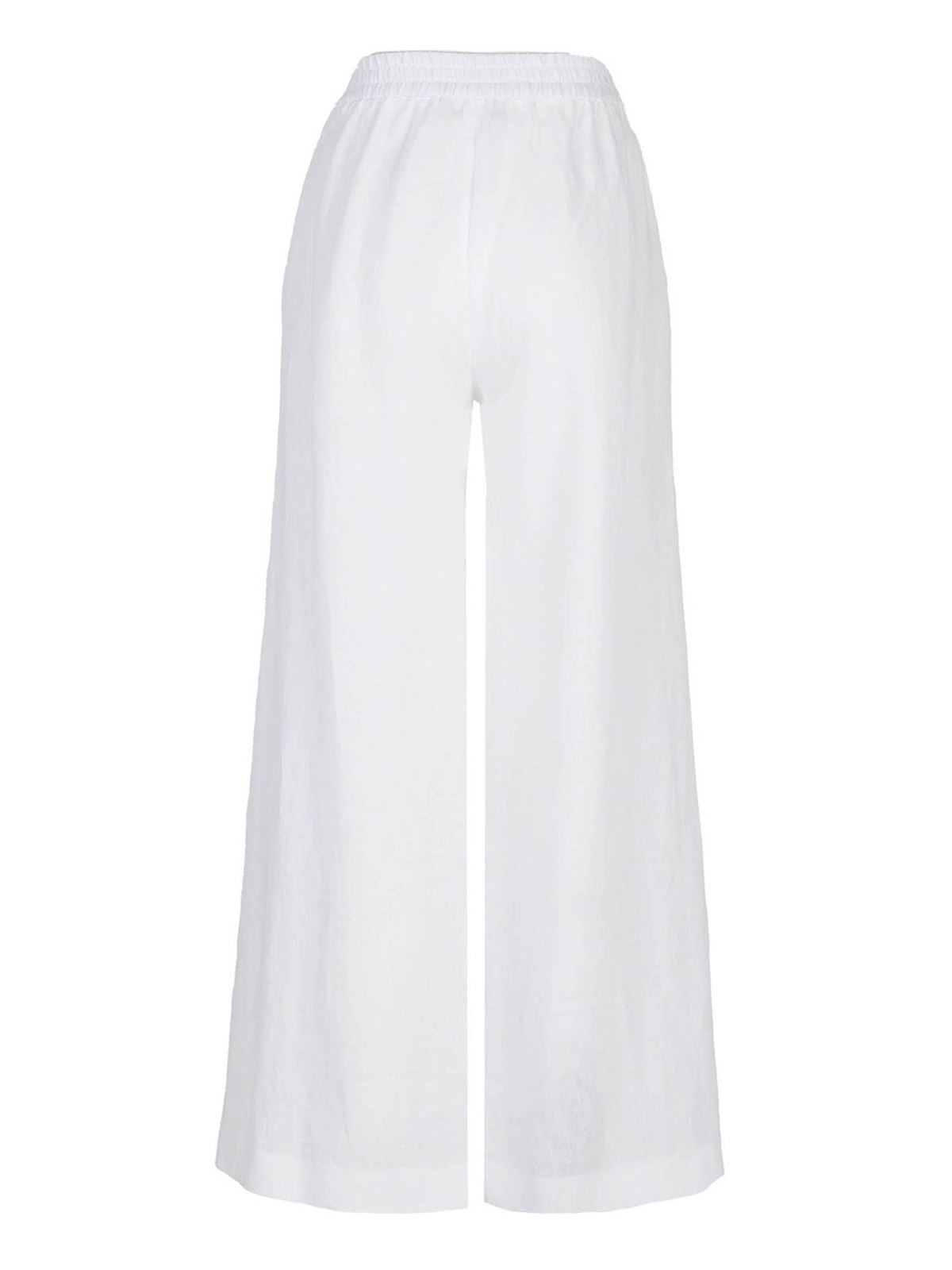 Casual trousers Fabiana Filippi - Linen trousers in white ...