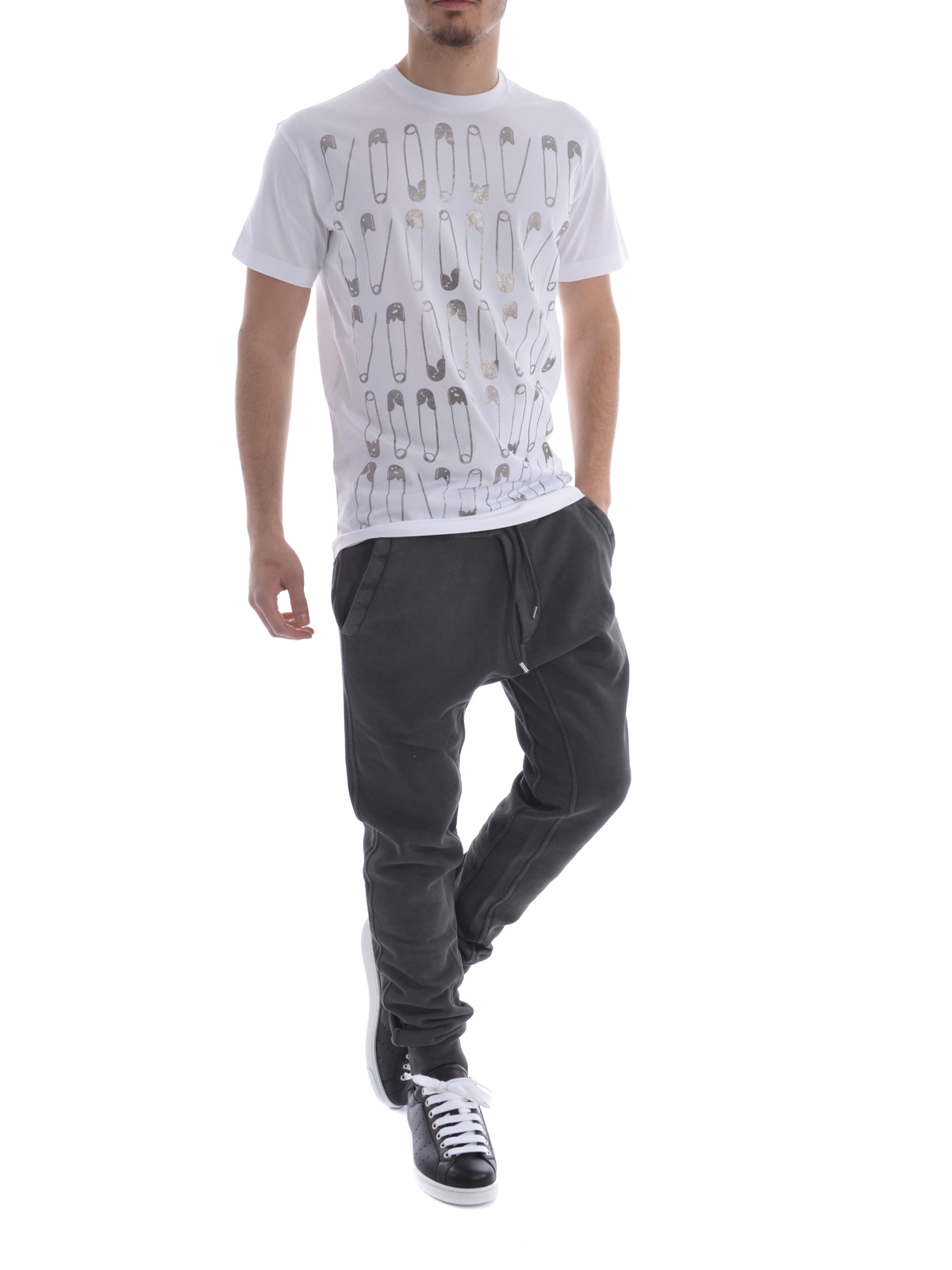 David\u0026Gerenzo Pantalón chándal pitillo Gris oscuro con Rayas | Afrodita Sale