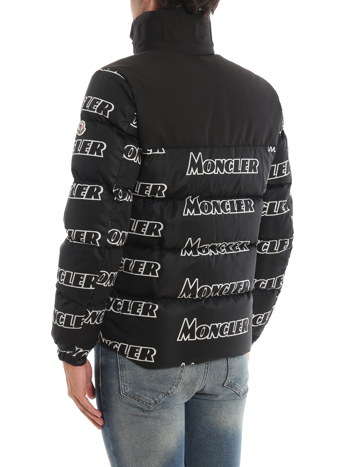 moncler puffer jacket with writing