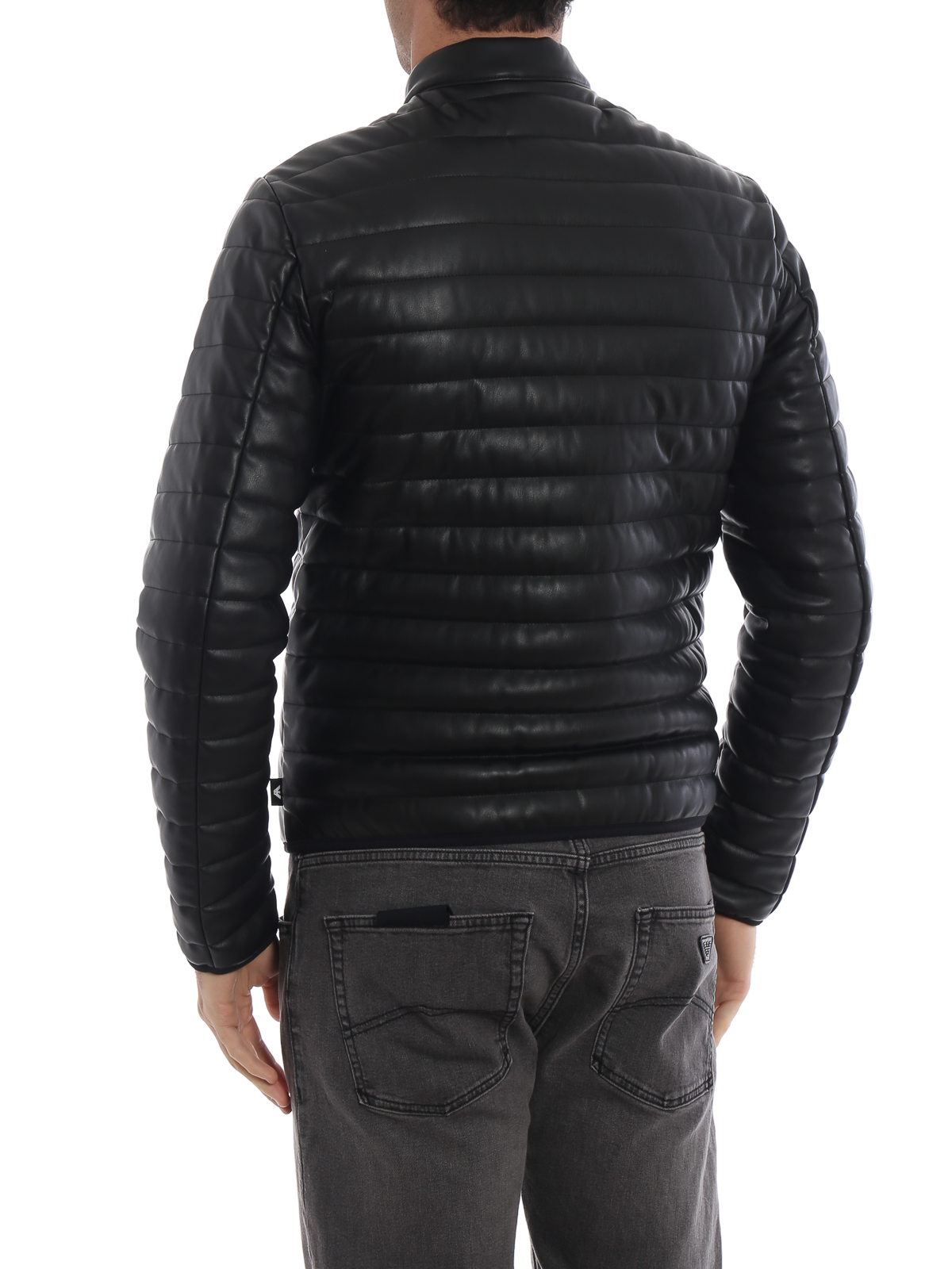 Leather jacket Emporio Armani - Faux leather puffer jacket - 6Z1B871EADZ0999