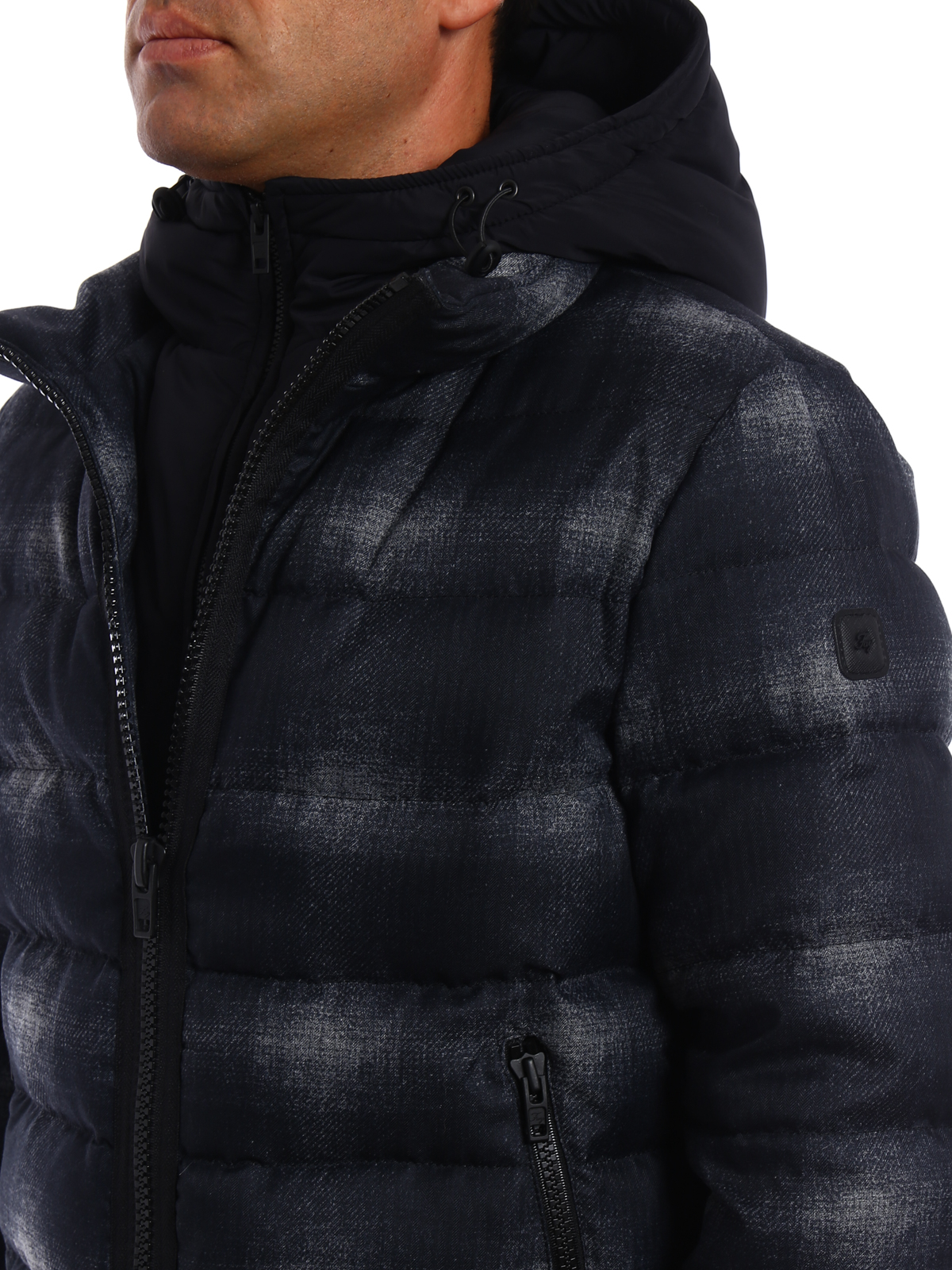 houndstooth puffer jacket