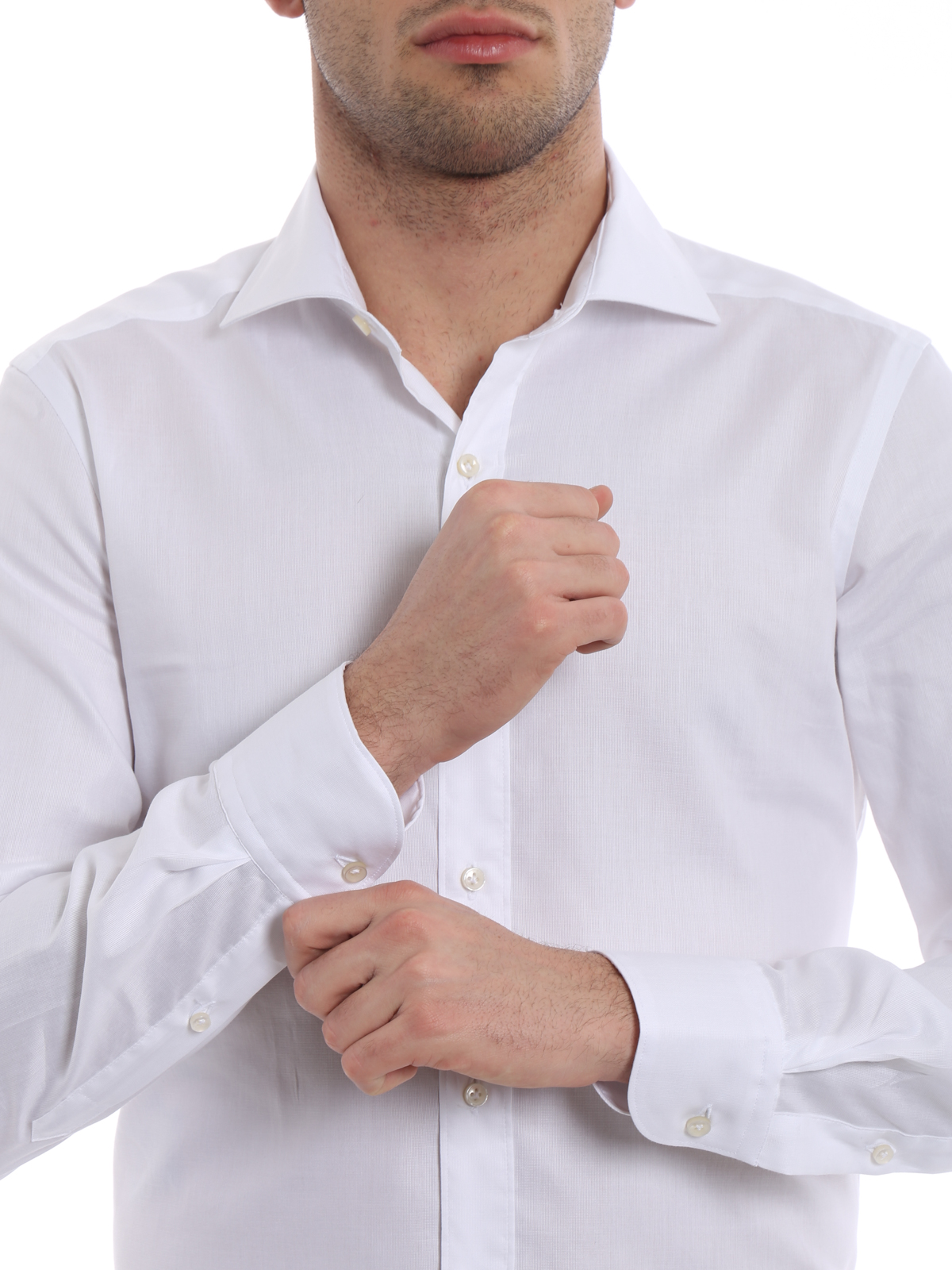 Shirts Fay White cotton gauze shirt NCMA1362620JZDB001