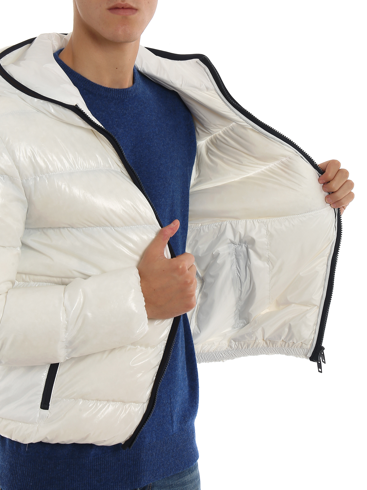 Padded jackets Fay - White quilted puffer jacket - NAM32390640RBNB001