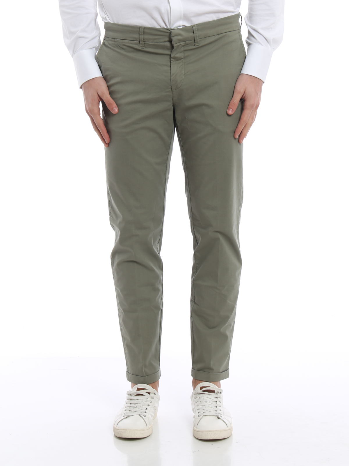 Casual trousers Fay - Stretch cotton capri trousers - NTM8634187TGURV606
