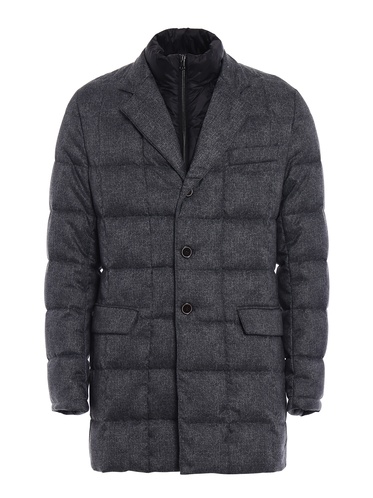 Padded coats Fay - Light padded grey short coat - NAM37350370OOZB602