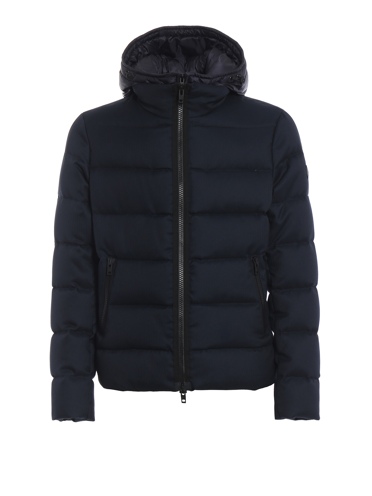 Fay - Dark blue hooded puffer jacket - padded jackets - NAM32370270QAQU807