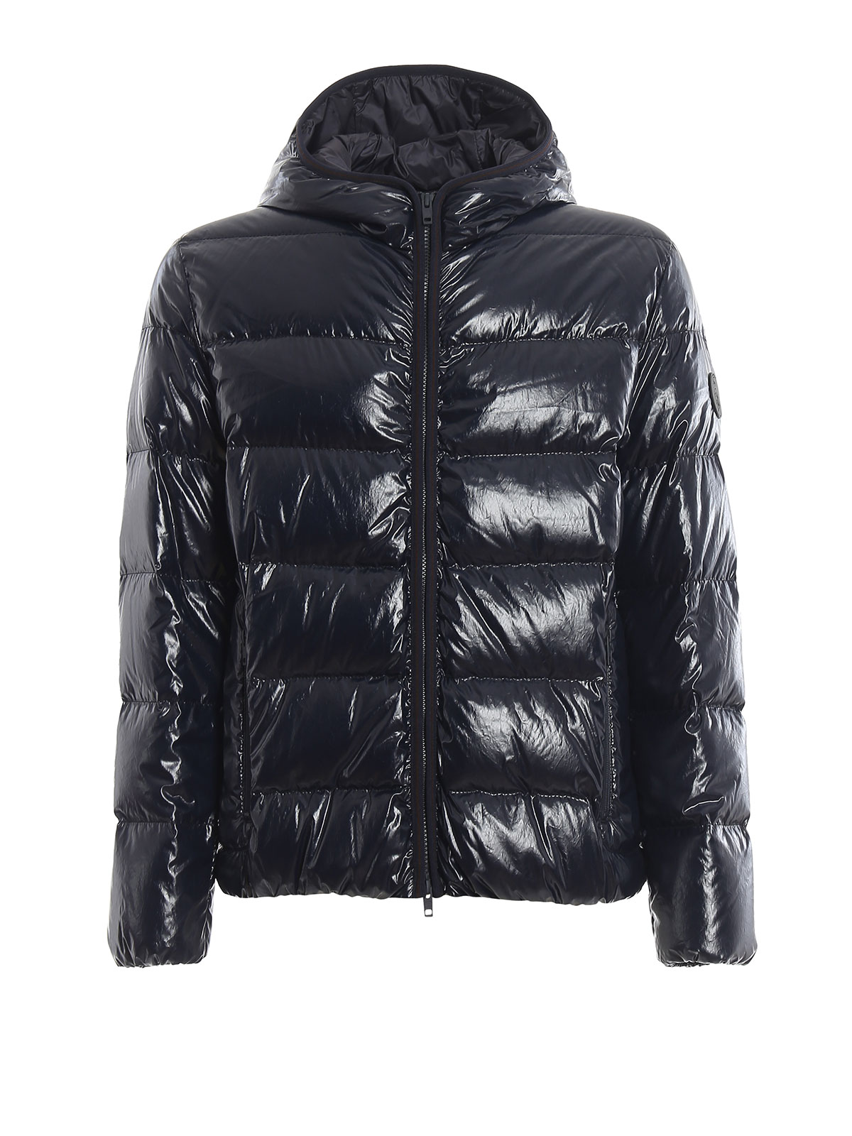 Fay - Glossy quilted hooded puffer jacket - padded jackets ...