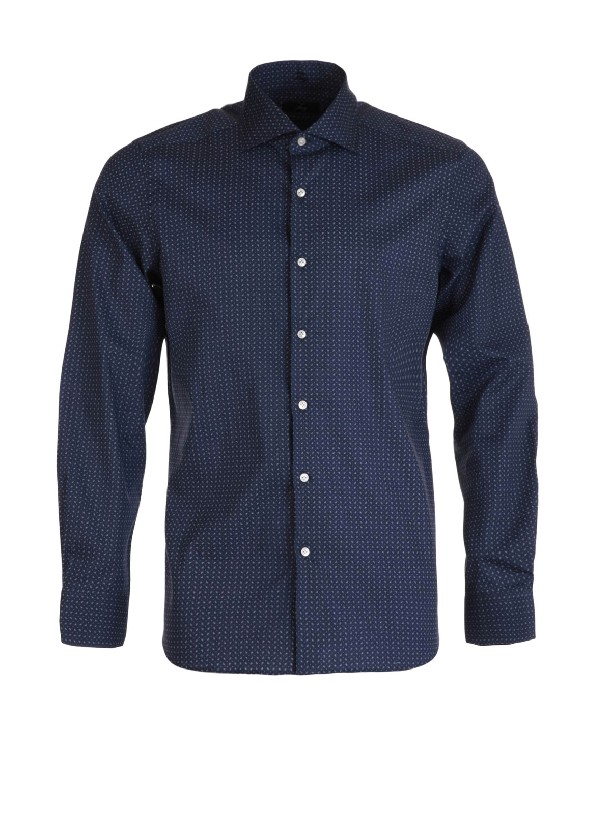 Shirts Fay - Micro pattern stretch cotton shirt - NCMA133262SNFN0992