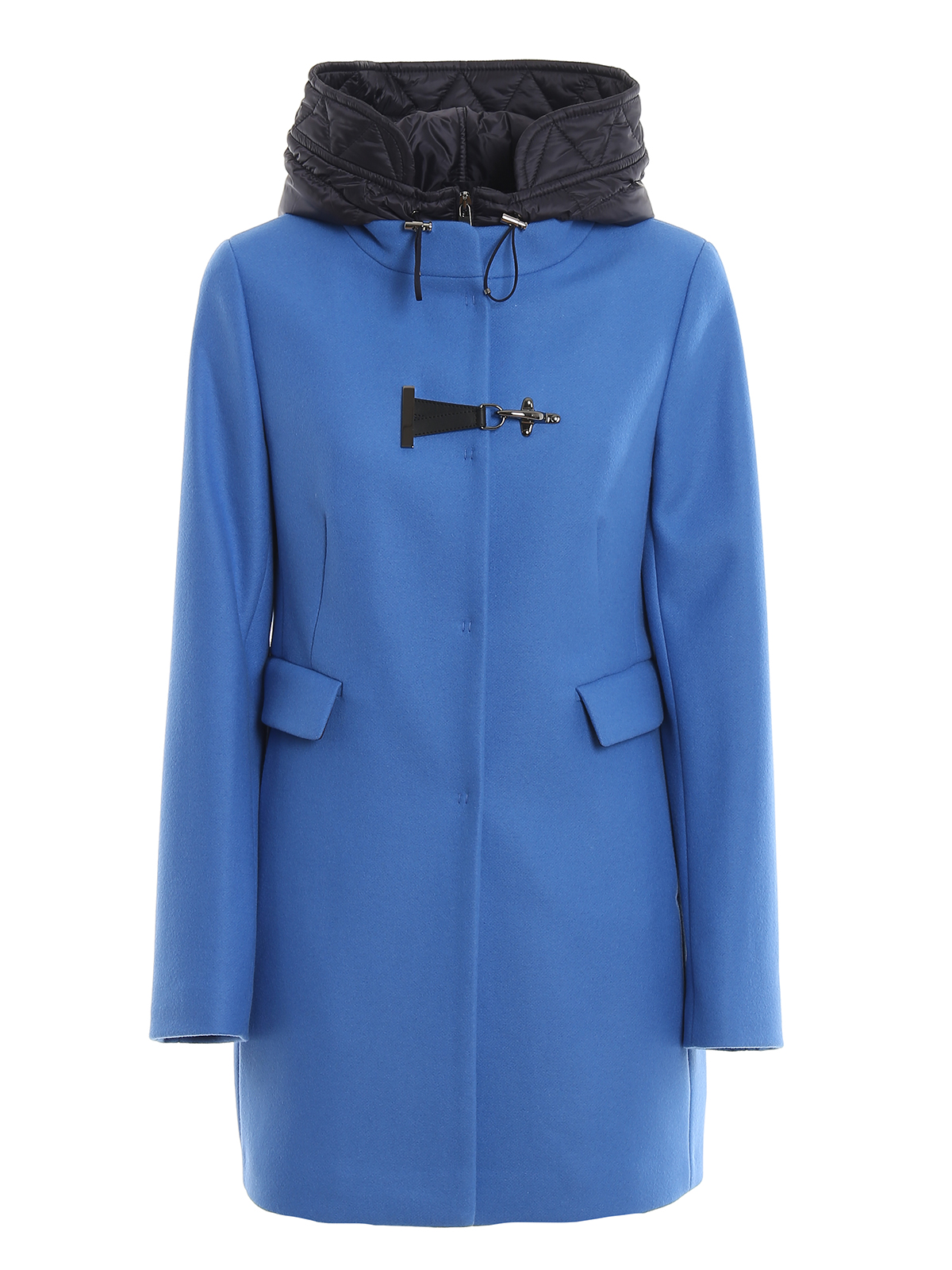 FAY DOUBLE FRONT HOODED TOGGLE COAT