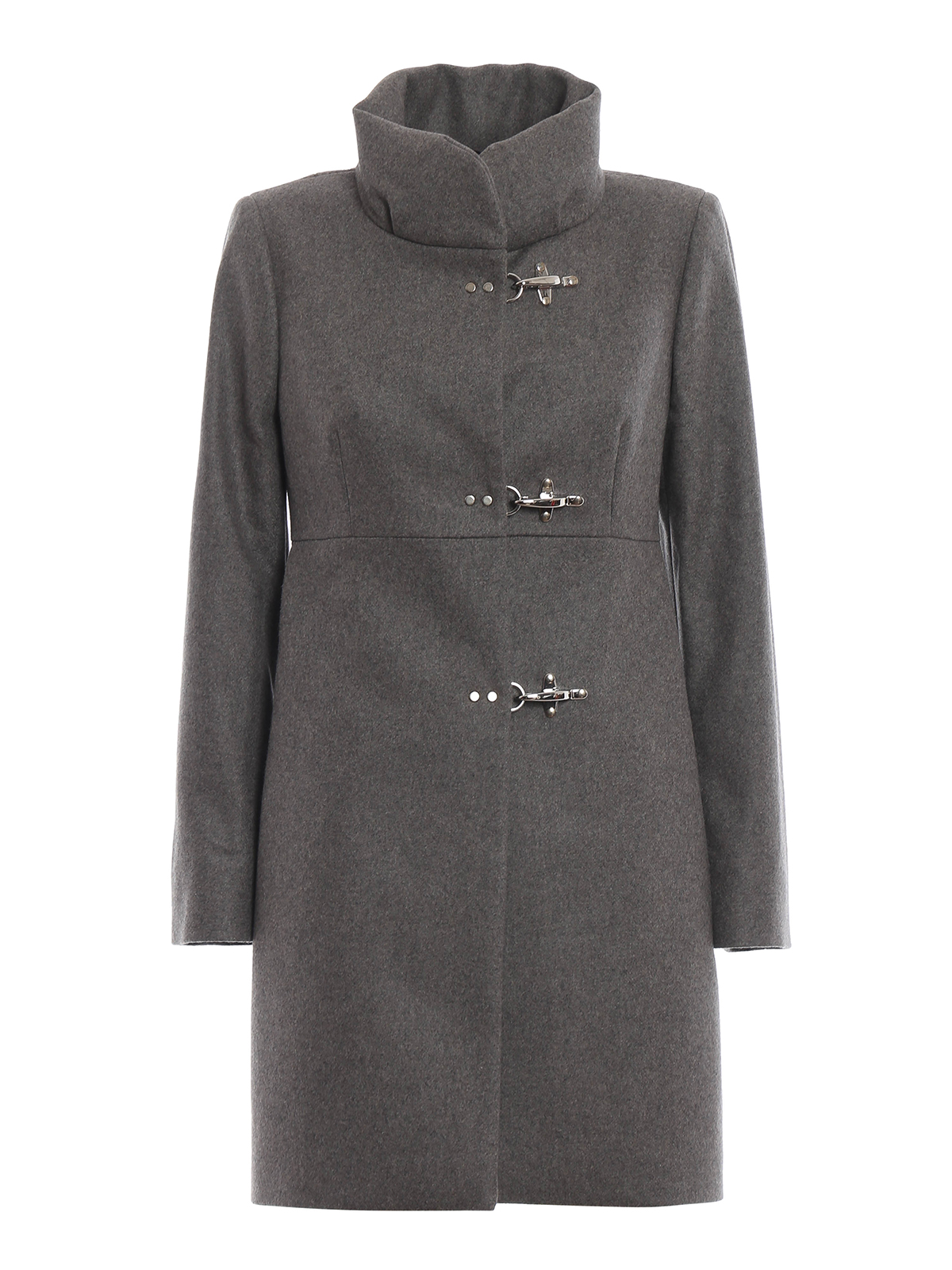 Short coats Fay - Romantic grey wool and cashmere short coat ...