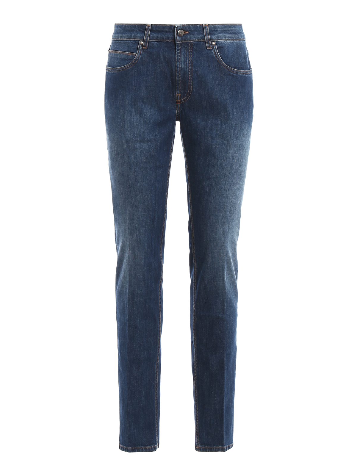 Fay Five Pocket Low Rise Jeans In Medium Wash | ModeSens
