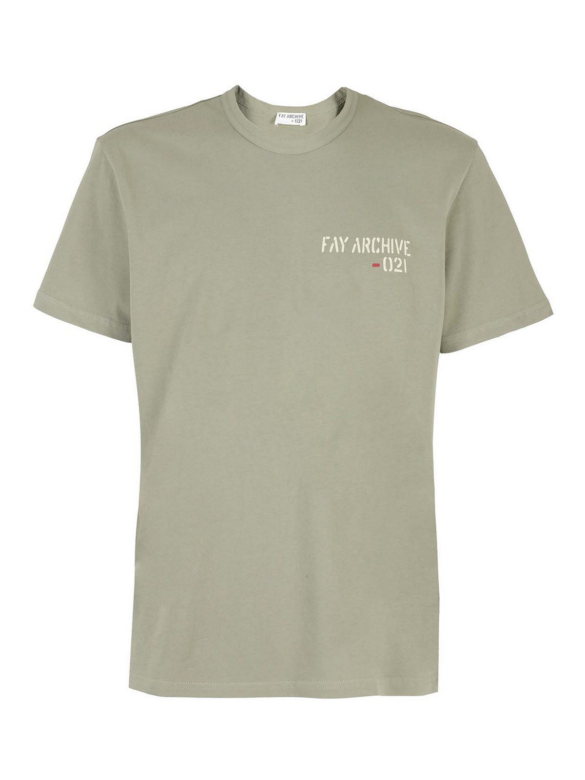 Fay - Logo print jersey T-shirt - t-shirts - NPMB342105LTGGV601