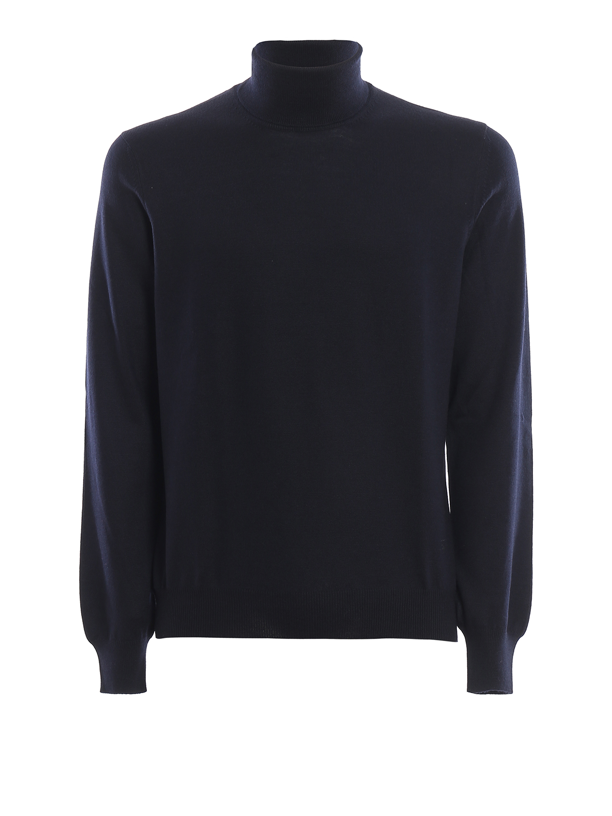 Turtlenecks & Polo necks Fay - Dark blue wool turtleneck sweater ...