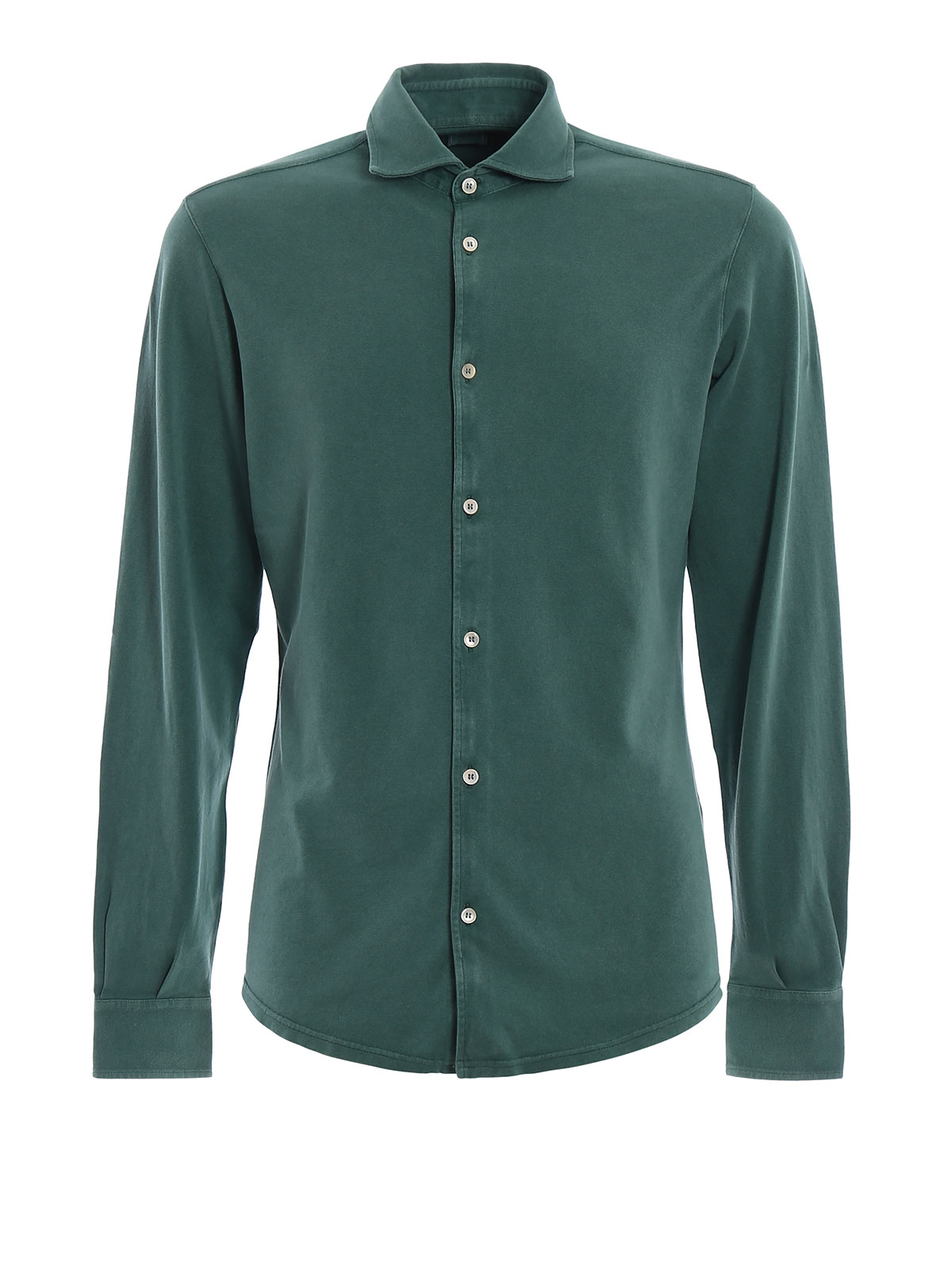 Polo shirts Fedeli - Long sleeves green polo shirt - FE1UE00101827P18
