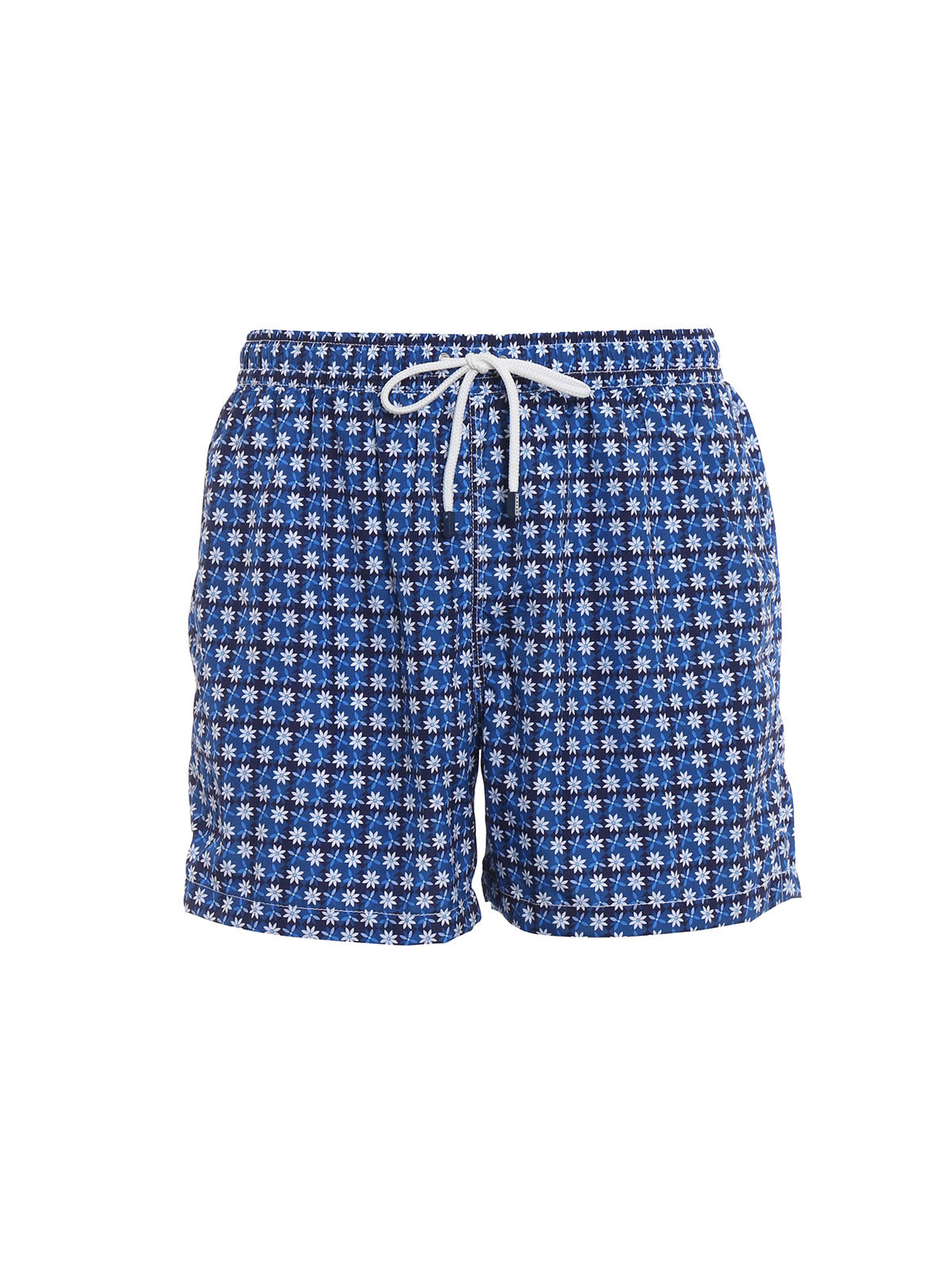 Fedeli - Blue flowers print swim pants - Swim shorts & swimming trunks ...