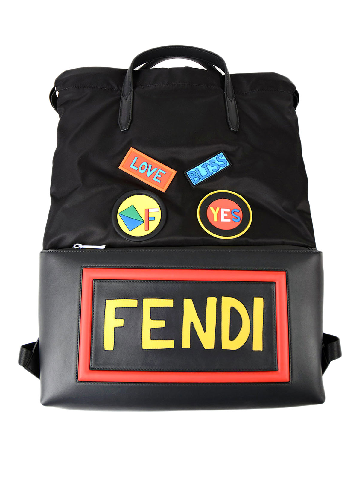 Backpacks Fendi - Funny logo patches backpack - 7VZ0341OQF0JBX | iKRIX.com
