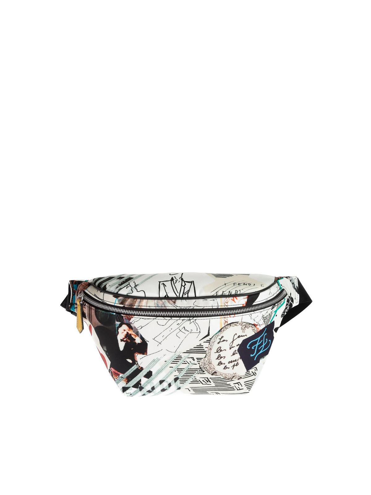 Fendi Karl Kollage Multicolor  Belt Bag In Multicolour
