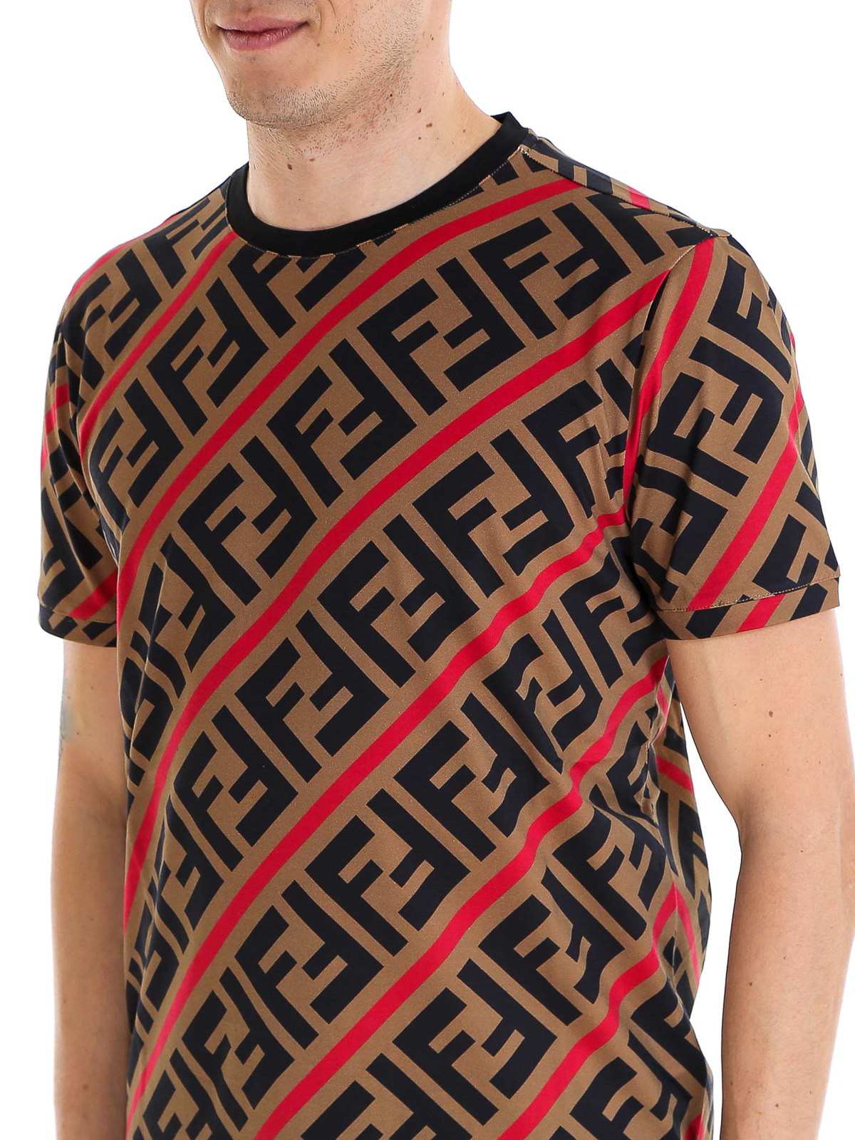 Vintage Fendi Monogram T-Shirt Kleding Dameskleding Tops & T-shirts T-shirts 