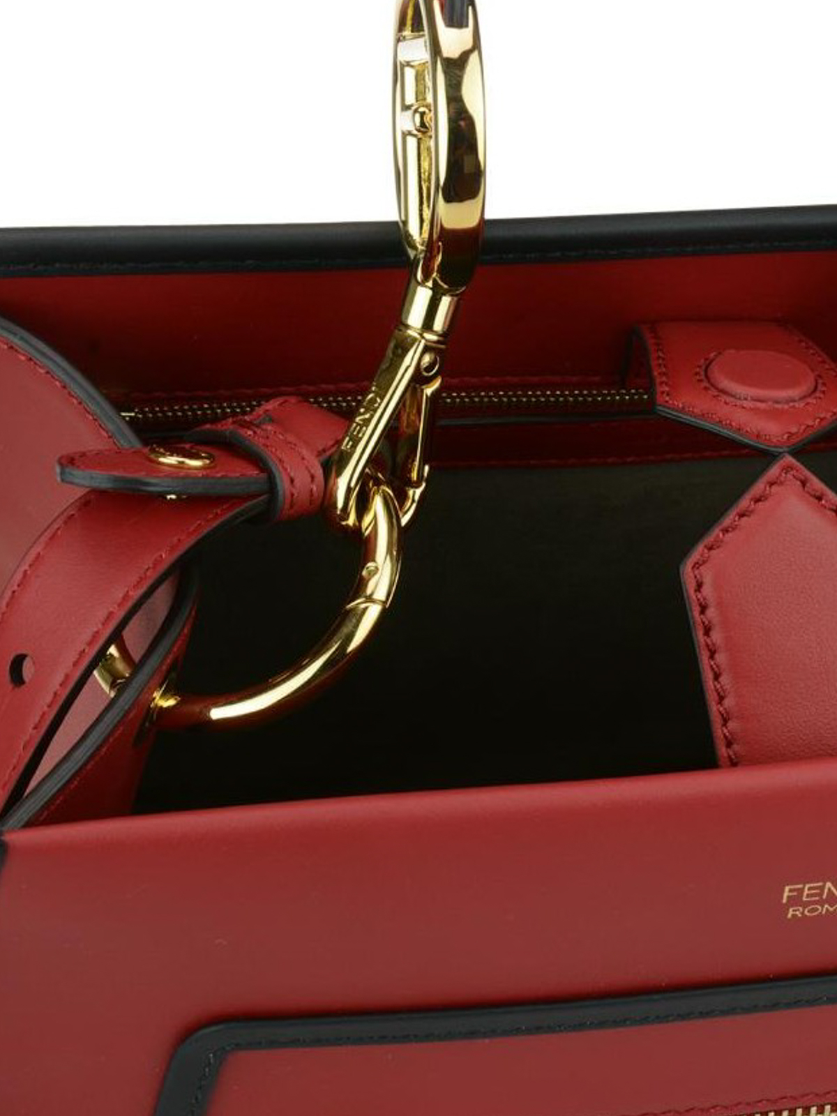 fendi red leather bag