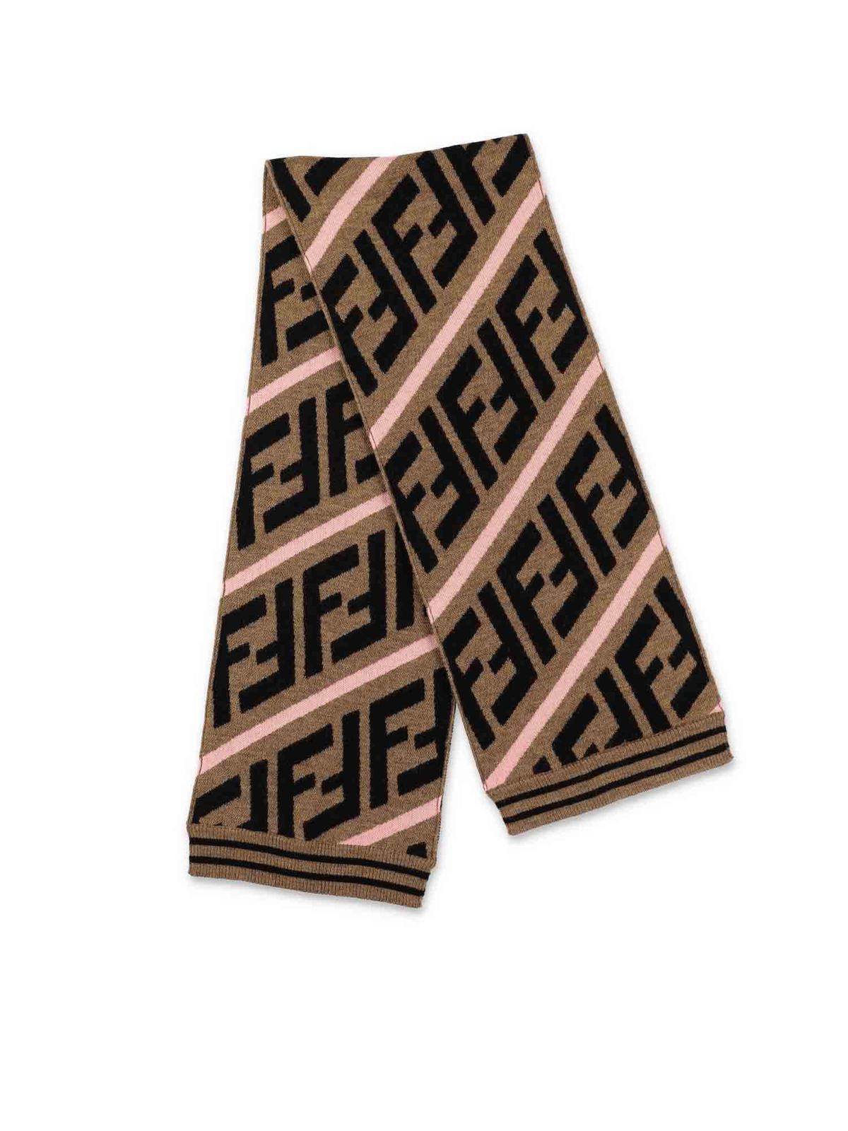 fendi scarf brown