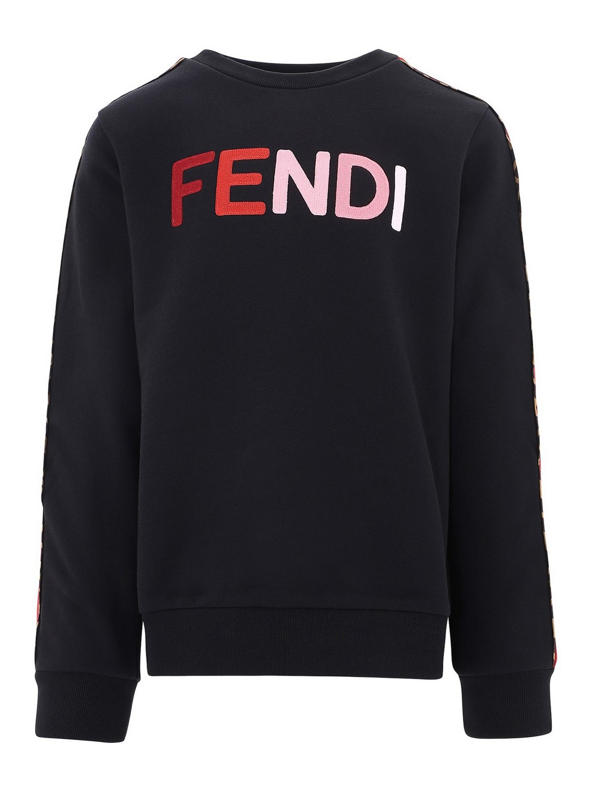 Sweatshirts & Sweaters Fendi Jr - Logo embroidery cotton sweatshirt ...