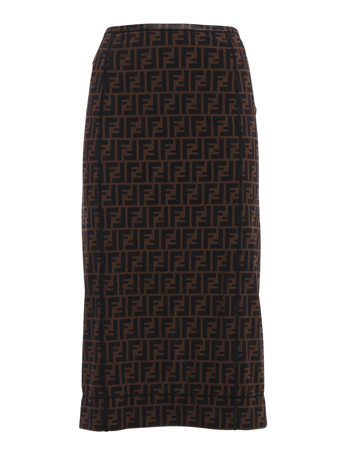 Fendi - Logo techno knit pencil skirt - Knee length skirts & Midi - FQ6734A3BI18W