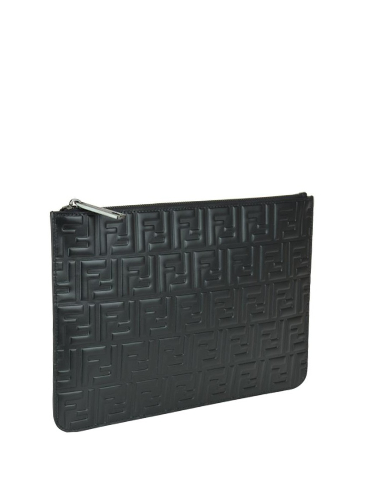 Clutches Fendi - Embossed FF black leather clutch - 7N0078A42PF0SAJ