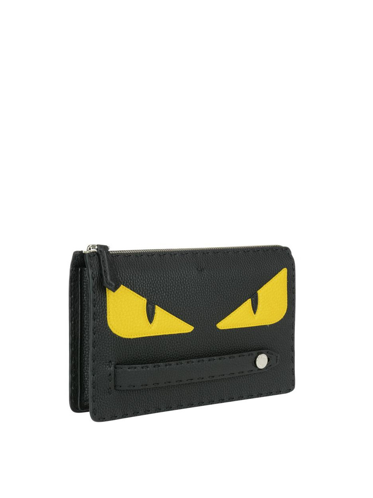 fendi yellow eyes wallet