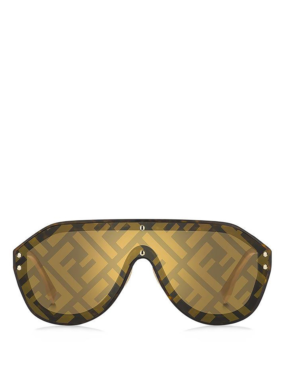 Fendi Eyeline Aviator Sunglasses Brown Sunglasses