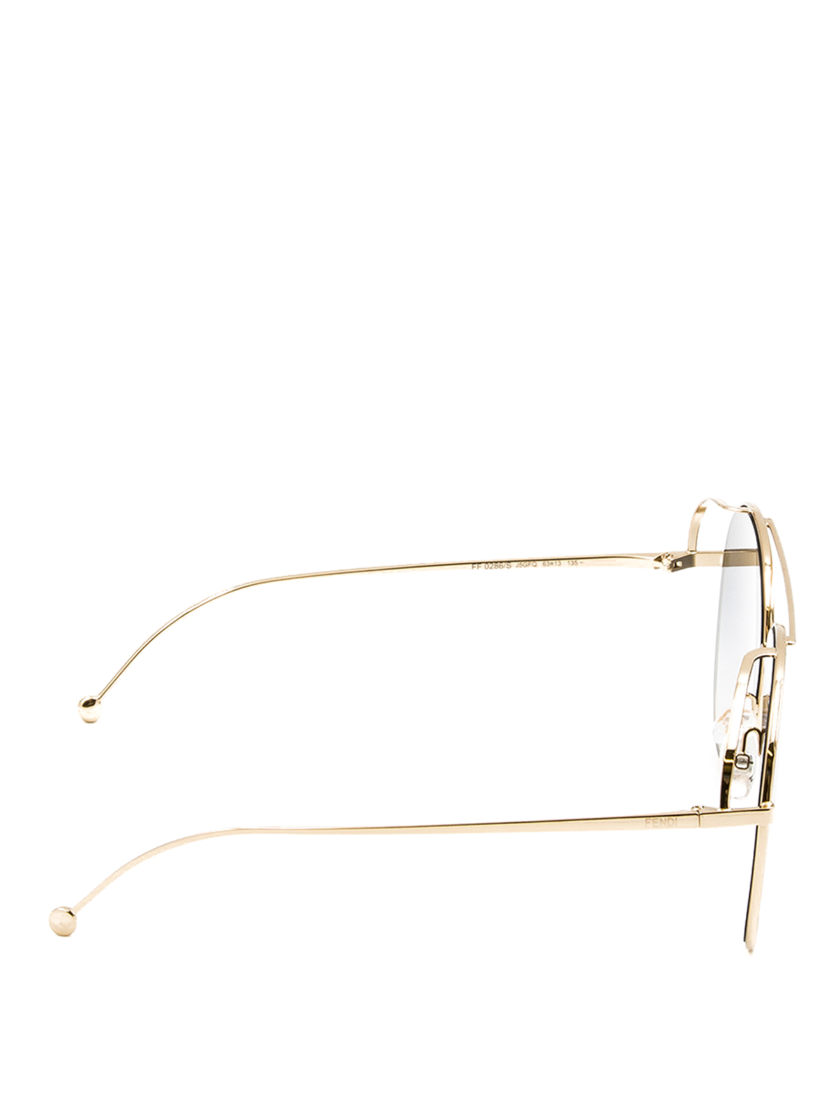 fendi metal aviator sunglasses