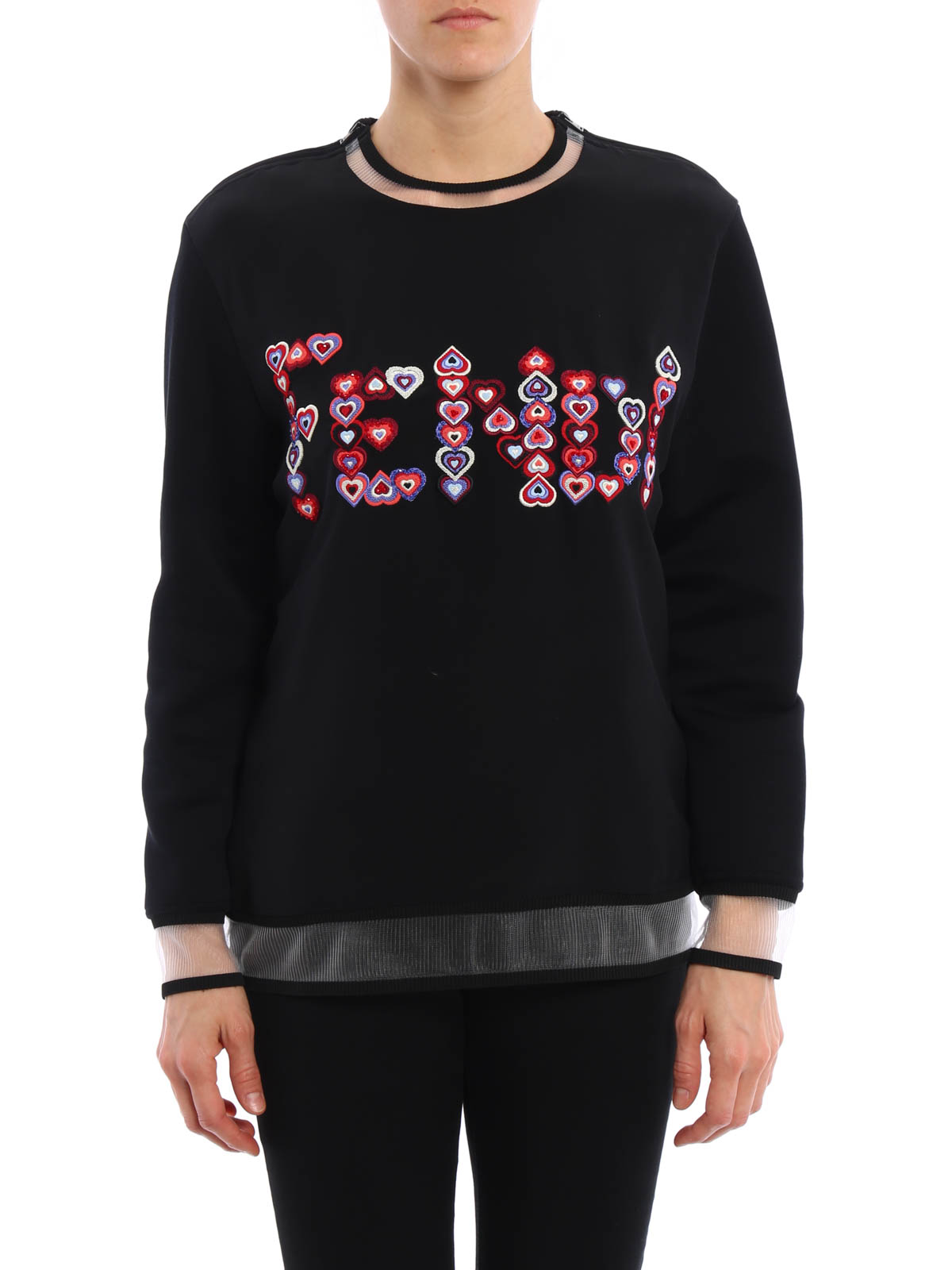 fendi heart sweater