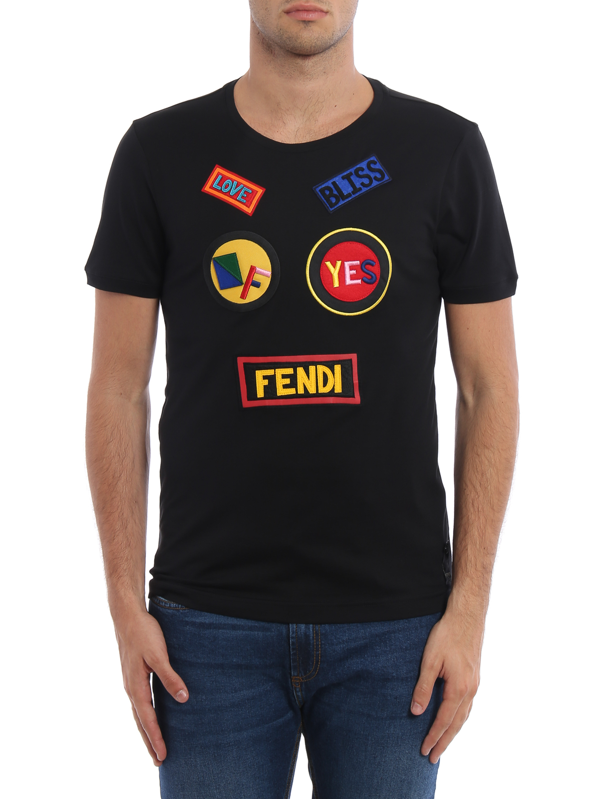 Fendi - Face Fendi patch T-shirt - t 