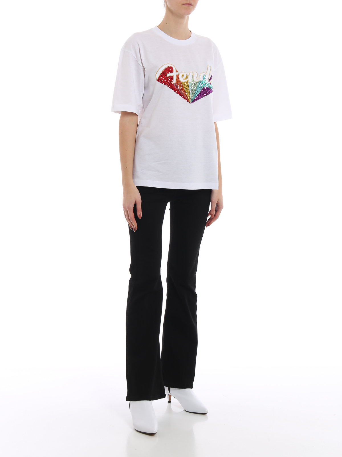 Fendi - Sequin Rainbow T-shirt - تی شرت 