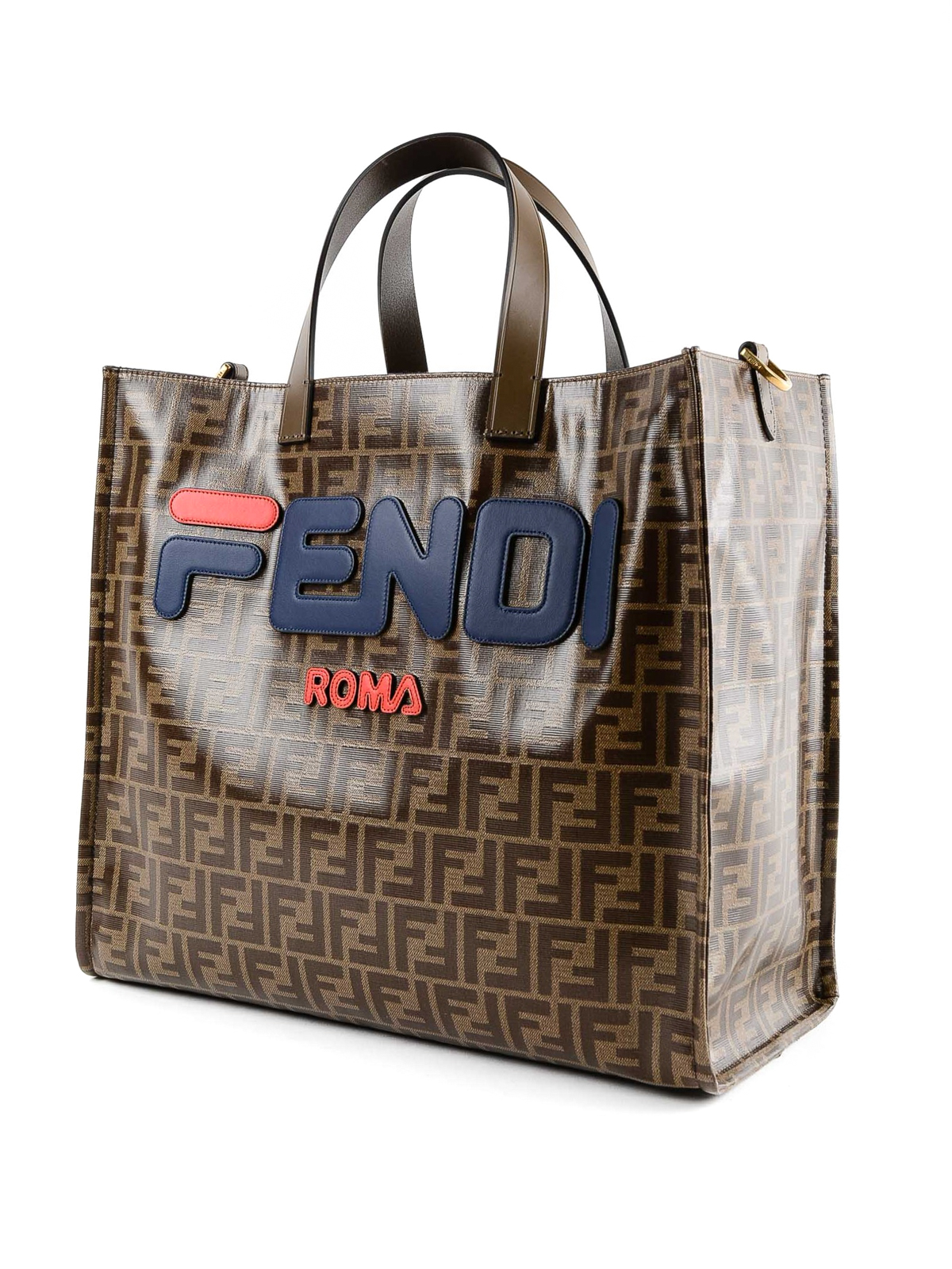 Totes bags Fendi - FF patterned glazed fabric tote - 8BH357A5N655V