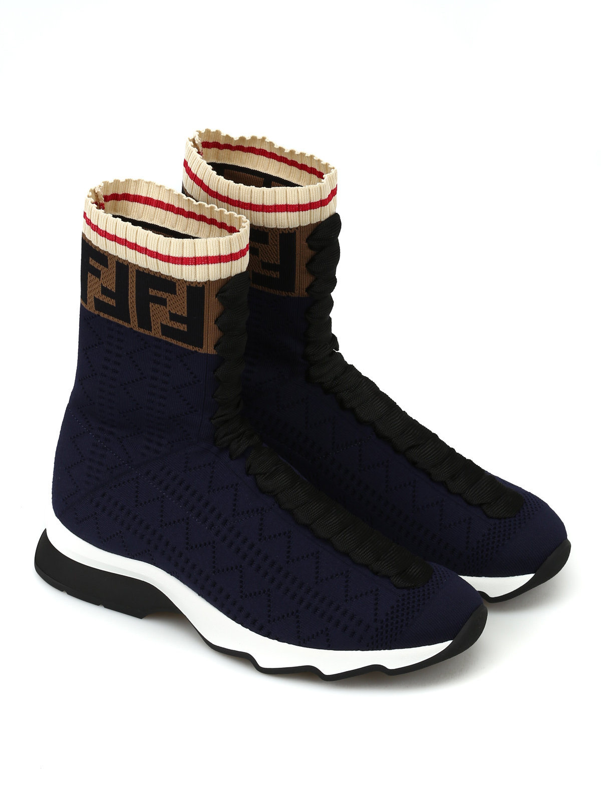 fendi fabric sneaker boots