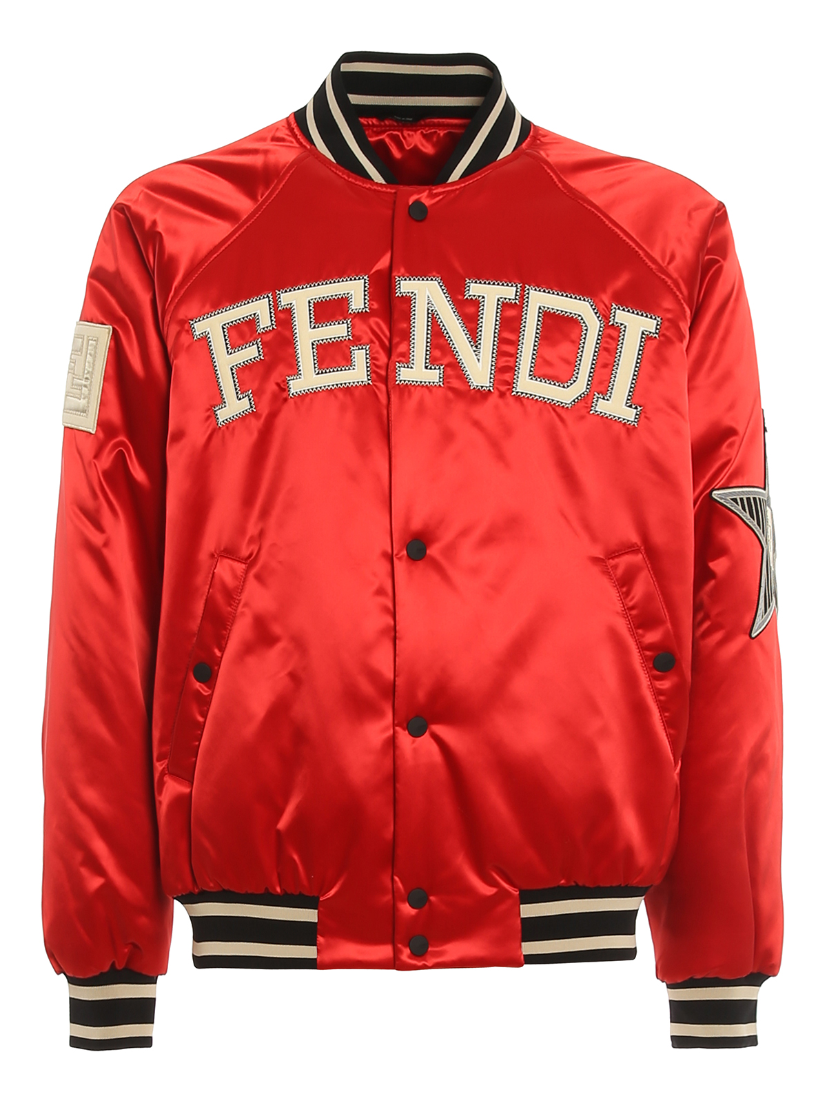 Fendi - College logo puffer jacket - padded jackets - FAA814A53PF1DOO