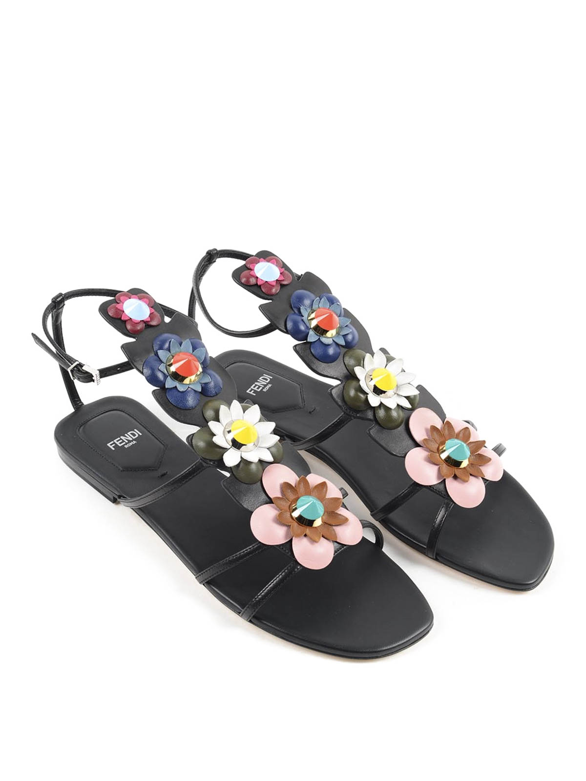 fendi flower sandals