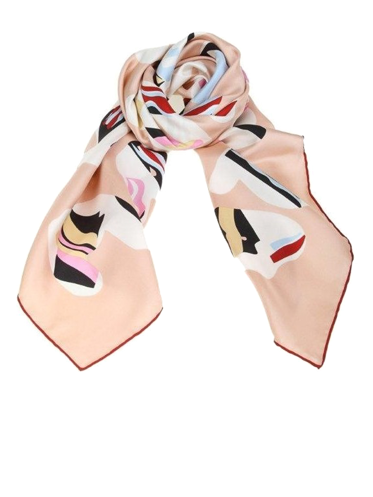 Fendi print powder silk square scarf 