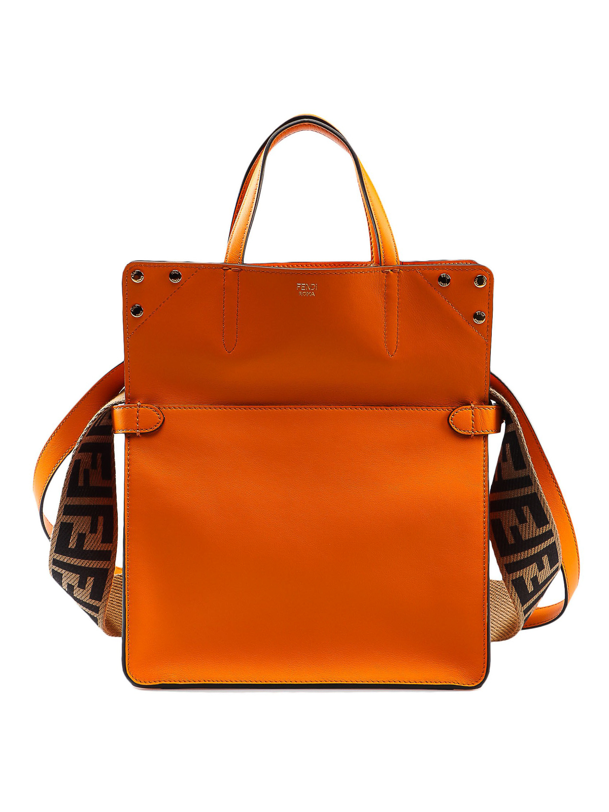 Shoulder bags Fendi - Flip orange leather small messenger bag ...