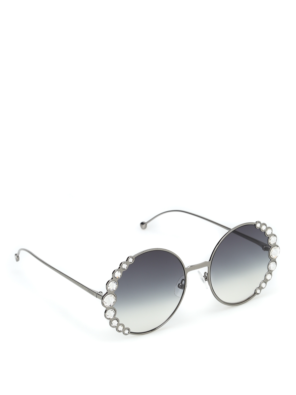 fendi round sunglasses with crystals